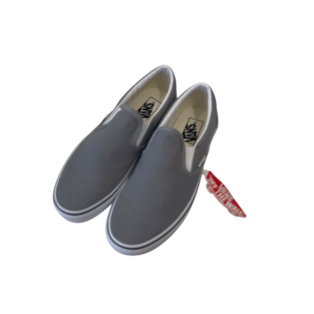 Vans Mens Unisex Classic Slip-On Sneakers Gray Size 8 Women SZ 9.5 - Picture 15 of 16